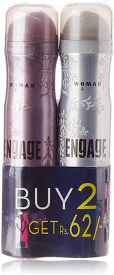

Engage New Metal Range for Women, O'Whiff, (150ml)(2 Pack) Perfume - 300 ml(For Women)