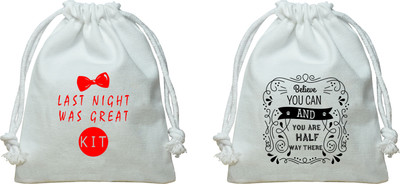 

The Crazy Me Last Night Was Great Kit, Believe you can and you are half way there kit/Canvas Potli Potli(White)