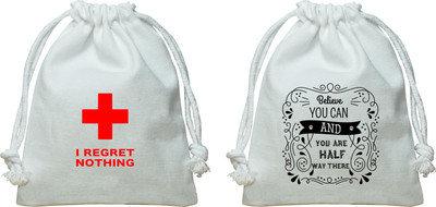 

The Crazy Me I Regret Nothing Kit, Believe you can and you are half way there kit/Canvas Potli Potli(White)
