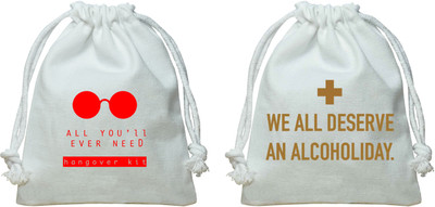 

The Crazy Me All You'll Ever Need Kit, We All Deserve An Alcoholiday Kit/Canvas Potli Potli(White)