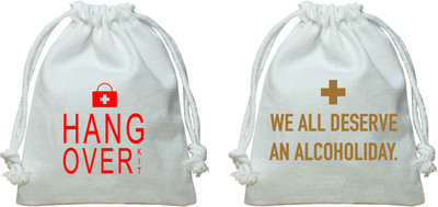 

The Crazy Me We All Deserve An Alcoholiday Kit/Canvas Potli Potli(White)