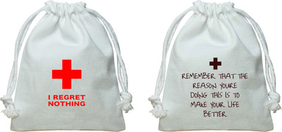 

The Crazy Me I Regret Nothing Kit, Remember the Reason You're Doing This Kit/Canvas Potli Potli(White)