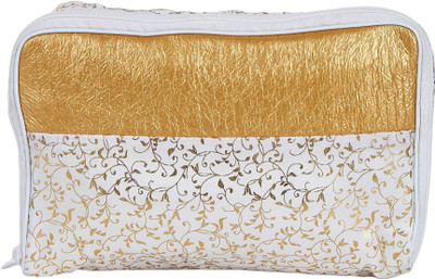 

Uberlyfe Golden Multipurpose Pouch(White, Gold), Gold;white