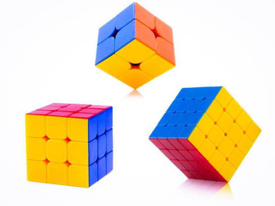 

M-Alive High Speed Stickerless 2x2 , 3x3,& 4x4 Magic Rubik Cube Combo Set Of 3 Puzzle Brainstorming Game Toy (3 Pieces) (3 Pieces)