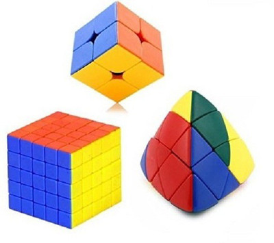 

Nabhya Combo of 5x5 Stickerless Speed cube, 2x2 Rubiks Cube and Master Pyramorphix Puzzle Cube Magic(3 Pieces)