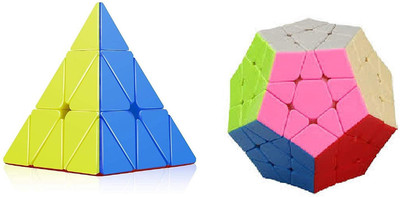 

Nabhya Set of 2 Cube Combo Megaminx and Pyramid (Stickerless Speed Smooth Cube Set)(2 Pieces)