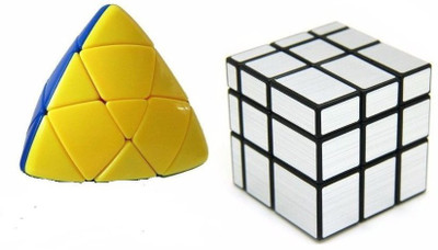 

Nabhya Combo of Master Pyramorphix & 3x3X3 Silver Mirror Cube Rubik Puzzle(2 Pieces)
