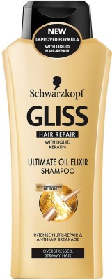 

Schwarzkopf Gliss Hair Repair Ultimate Oil Elixir Shampoo, Overstressed, Strawy Hair - 400ml(4010 ml)