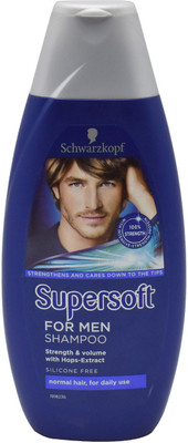 

Schwarzkopf Supersoft Men Shampoo- Strength & Volume with HopsExtract(400 ml)