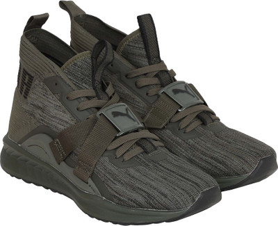

Puma IGNITE evoKNIT 2 Running Shoes For Men(Olive, Forest night- black-quiet shade