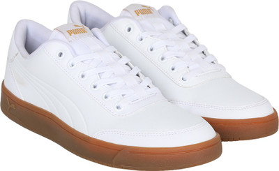 

Puma Court Breaker L Mono Casuals For Men(White, White- white-metallic gold