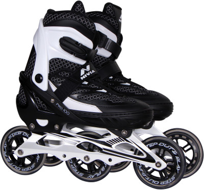 Nivia PRO 100 IQ In-line Skates - Size 37-40 Euro(Black, White)