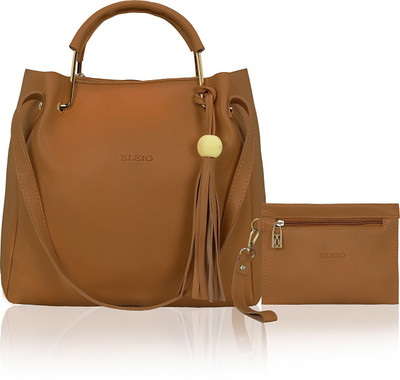 

Kleio Women Formal Brown PU Shoulder Bag