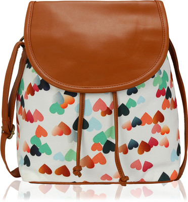 

Kleio Women Casual Multicolor Canvas, PU Sling Bag