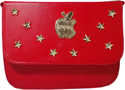 Moonstar Girls Evening/Party, Casual Red Rexine Sling Bag