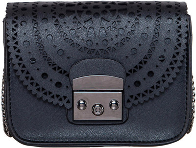 

peaubella Women Casual Black Synthetic Leather Sling Bag