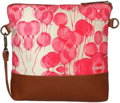 

Kleio Women Casual Pink Canvas Sling Bag