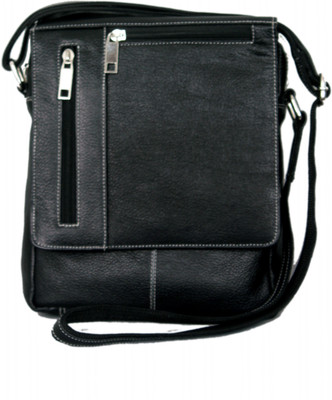 

MARFIT Men Casual, Formal Black Genuine Leather Sling Bag