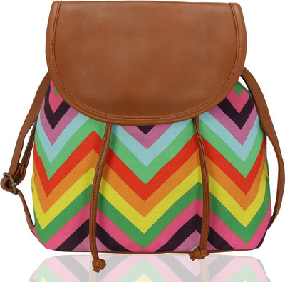 

Kleio Women Casual Multicolor Canvas, PU Sling Bag