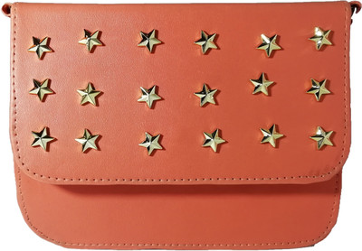 

Moonstar Girls Evening/Party, Sports Orange Rexine Sling Bag