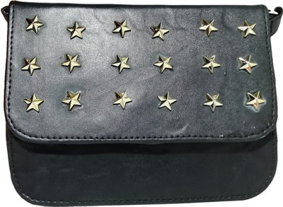 

Moonstar Girls Evening/Party, Casual Black Rexine Sling Bag