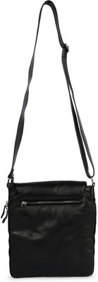 

JL Collections Women Casual Black Genuine Leather Sling Bag