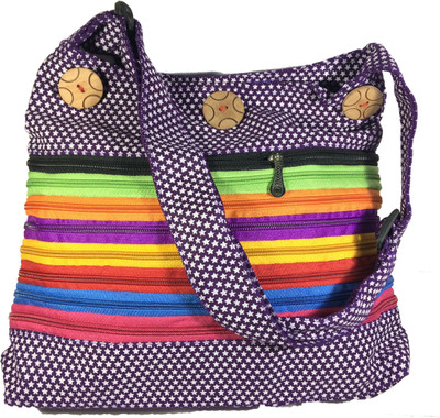 

VeePlay Women Casual Purple Fabric Sling Bag