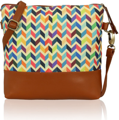 

Kleio Women Casual Multicolor Canvas Sling Bag