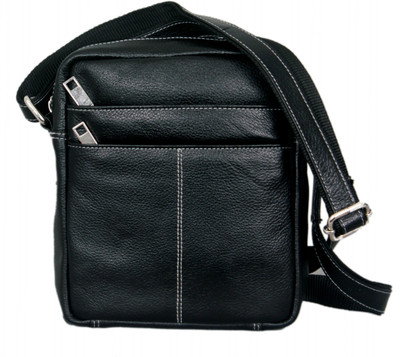 

MARFIT Men Casual, Formal Black Genuine Leather Sling Bag