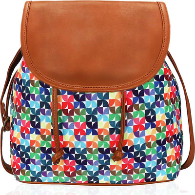 

Kleio Women Casual Multicolor Canvas, PU Sling Bag
