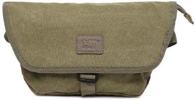 

CAT Men & Women Casual Brown Polyester Messenger Bag
