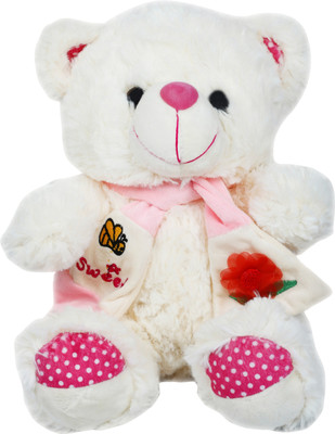 

Playzone Stuff Teddy With Muffler - 12 inch(Cream)