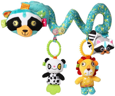 

Baby Grow Animal Activity Crib Hanging Toys Spiral Baby Musical Pull and Shake Stroller Car Seat Toys for Children(Brown Monkey - 12 cm(Palm Civet)