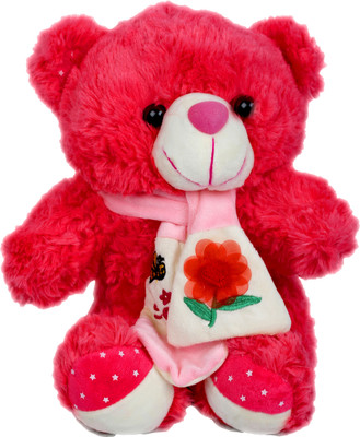 

Playzone Stuff Teddy With Muffler - 11.5 inch(Red)