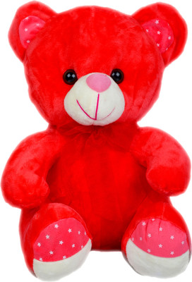 

Playzone Teddy With Bow - 12.5 inch(Red)