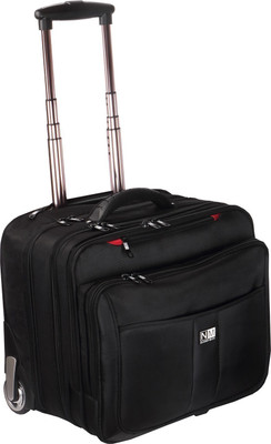 

Nasher Miles Wall Street 2 Wheel Polyester 45 Liters Black Laptop Trolley/Travel Bag Expandable Cabin Luggage -  inch(Black