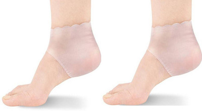 

Ni Hao Silicone Moisturizing Gel Anti-slip Heel Socks Cracked Foot Skin Care Protector Ankle Support (, Pink