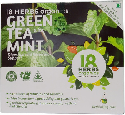 

18 Herbs Green Tea with Mint Mint Green Tea Bags Drum(22 g)