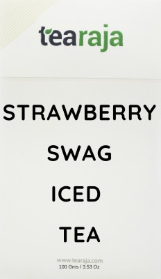 Tearaja Strawberry Swag Iced Tea 100 GMS | Contains Strawberry, Hibiscus, Rose, Chamomile Iced Tea Vacuum Pack(100 g)