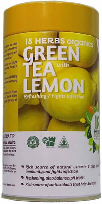 

18 Herbs Green Tea with Lemon TIN Lemon Green Tea Bags Tin(50 g)