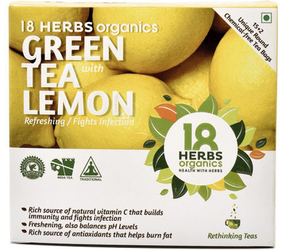

18 Herbs Green Tea with Lemon Lemon Green Tea Bags Tetrapack(22 g)