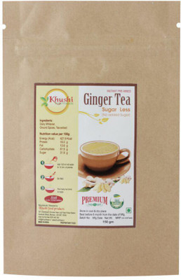 Khushi Food Products Ginger Tea Sugarless Ginger Tea(1000 g, Pouch)