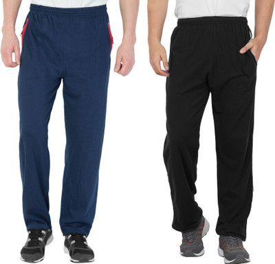 Fflirtygo Solid Men Blue, Black Track Pants