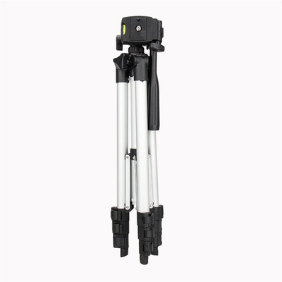 

LIFEMUSIC Tripod 3110 Aluminum Lightweight Adjustable Camera & Mobile Stand With Three-Dimensional Head & Quick Release Plate For Video Cameras/ DSLR Cameras/ Point Shoot Cameras and Mobile Portable Tripod(Silver, Black, Supports Up to 1500 g)