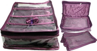 ultimatefashionista Combo 4rods Bangle box, Churi box Bracelet Watch Jewelery vanity Box, Necklace 5 Slot Pouches Bag , Cosmetic toiletary Organizer makeup kit jewellery box(purple) vanity box Vanity Box(Multicolor)