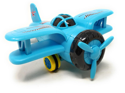 

Akrobo Friction Toy with Light & Music Bullet Train for 2 Year 3 Year Kids Plane(Blue)