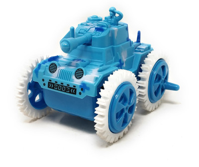 

Akrobo Friction Toy with Light & Music Bullet Train for 2 Year 3 Year Kids Tank(Blue)