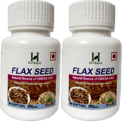 

Herbsjoy Flaxseed Oil Capsules, Extra Virgin Cold Pressed Oil 500mg (120 NO)(120 No)