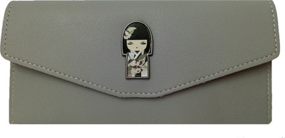 BANDICOOT Girls Grey Fabric Wallet(4 Card Slots)