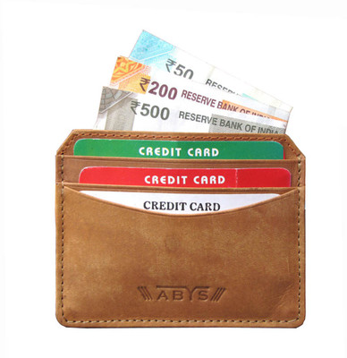 

ABYS 100% Genuine Leather 6 Card Holder(Set of 1, Brown)